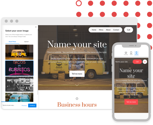 Website and mobile phone